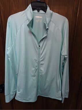 Aqua Lightweight Full-Zip Jacket
